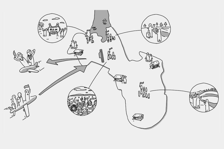 地域の将来像イラスト (現状)