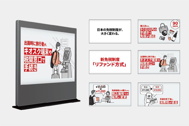 旅行者向けデジタルサイネージ (動画)